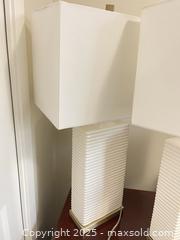 MaxSold Auction: Cream colour lamps with shades  - Surrey (British Columbia, Canada) SELLER MANAGED Estate Sale Online Auction - King George Boulevard (CONDO)