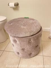 MaxSold Auction: Grey stool with lid - Surrey (British Columbia, Canada) SELLER MANAGED Estate Sale Online Auction - King George Boulevard (CONDO)