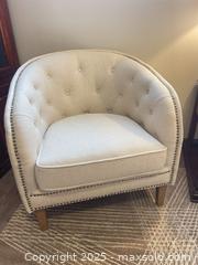 MaxSold Auction: Low back upholstered chair  - Surrey (British Columbia, Canada) SELLER MANAGED Estate Sale Online Auction - King George Boulevard (CONDO)