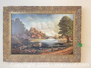 MaxSold Auction: Original oil on canvas painting  - Surrey (British Columbia, Canada) SELLER MANAGED Estate Sale Online Auction - King George Boulevard (CONDO)