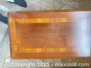 MaxSold Auction: Vintage style inlaid wood side table - Surrey (British Columbia, Canada) SELLER MANAGED Estate Sale Online Auction - King George Boulevard (CONDO)