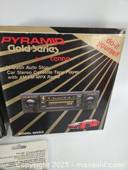 MaxSold Auction: Lot: Handsfree Bluetooth Rearview Mirror, In-dash Cassette Stereo & Multi-tool - Toronto (Ontario, Canada) SHORT NOTICE PARTNER MANAGED Downsizing Online Auction - Research Road (STORAGE)