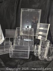 MaxSold Auction: Lot of Clear Acrylic Organizers — Assorted Holders & Trays - Toronto (Ontario, Canada) SHORT NOTICE PARTNER MANAGED Downsizing Online Auction - Research Road (STORAGE)