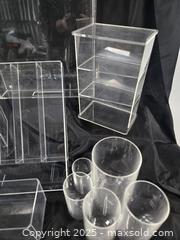 MaxSold Auction: Lot of Clear Acrylic Organizers — Assorted Holders & Trays - Toronto (Ontario, Canada) SHORT NOTICE PARTNER MANAGED Downsizing Online Auction - Research Road (STORAGE)