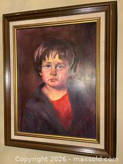 MaxSold Auction: Mid-20th-Century Signed Child Portrait – Emotional Figurative Artwork - Newmarket (Ontario, Canada) SELLER MANAGED Downsizing Online Auction -  Brimson Drive
