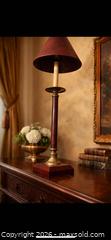 MaxSold Auction: Vintage Brass & Wood Table Lamp – Classic Traditional Eleganc - Newmarket (Ontario, Canada) SELLER MANAGED Downsizing Online Auction -  Brimson Drive