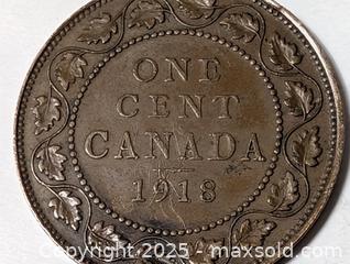 MaxSold Auction: 1918 CANADIAN PENNY COIN - Kingston (Ontario, Canada) SELLER MANAGED Downsizing Online Auction - Rosemund Crescent