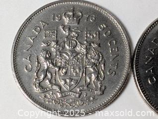 MaxSold Auction: 1971 AND 1976 CANADIAN FIFTY CENT COINS - Kingston (Ontario, Canada) SELLER MANAGED Downsizing Online Auction - Rosemund Crescent
