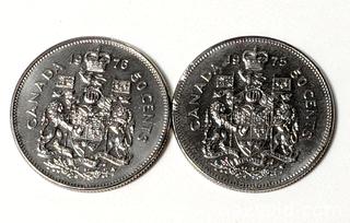 MaxSold Auction: 1975 AND 1976 CANADIAN FIFTY CENT COINS - Kingston (Ontario, Canada) SELLER MANAGED Downsizing Online Auction - Rosemund Crescent