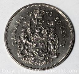 MaxSold Auction: 1976 CANADIAN FIFTY CENT COIN - Kingston (Ontario, Canada) SELLER MANAGED Downsizing Online Auction - Rosemund Crescent