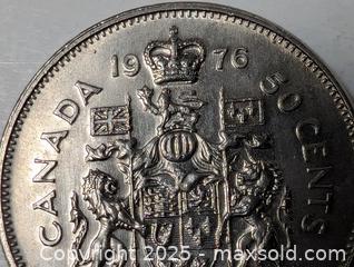 MaxSold Auction: 1976 CANADIAN FIFTY CENT COIN - Kingston (Ontario, Canada) SELLER MANAGED Downsizing Online Auction - Rosemund Crescent