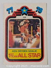 MaxSold Auction: 1977 - 1978 KEN DRYDEN HOCKEY CARD - Kingston (Ontario, Canada) SELLER MANAGED Downsizing Online Auction - Rosemund Crescent