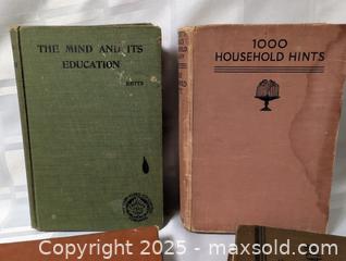 MaxSold Auction: ANTIQUE BOOK LOT OF 4 - Kingston (Ontario, Canada) SELLER MANAGED Downsizing Online Auction - Rosemund Crescent