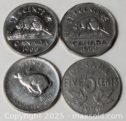 MaxSold Auction: CANADIAN NICKEL COIN LOT OF 4 - Kingston (Ontario, Canada) SELLER MANAGED Downsizing Online Auction - Rosemund Crescent