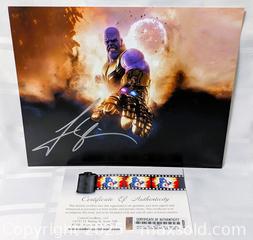 MaxSold Auction: THANOS / JOSH BROLIN HAND SIGNED 8X10 WITH COA - Kingston (Ontario, Canada) SELLER MANAGED Downsizing Online Auction - Rosemund Crescent