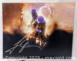 MaxSold Auction: THANOS / JOSH BROLIN HAND SIGNED 8X10 WITH COA - Kingston (Ontario, Canada) SELLER MANAGED Downsizing Online Auction - Rosemund Crescent