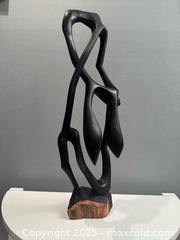 MaxSold Auction: African Mid-Century Modernist carved ebony wood abstract sculpture - B - Toronto (Ontario, Canada) SHORT NOTICE SELLER MANAGED Reseller Online Auction - Kempsell Crescent
