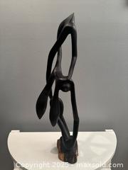 MaxSold Auction: African Mid-Century Modernist carved ebony wood abstract sculpture - B - Toronto (Ontario, Canada) SHORT NOTICE SELLER MANAGED Reseller Online Auction - Kempsell Crescent