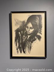 MaxSold Auction: Framed artwork by G Waldas - Woman - Toronto (Ontario, Canada) SHORT NOTICE SELLER MANAGED Reseller Online Auction - Kempsell Crescent