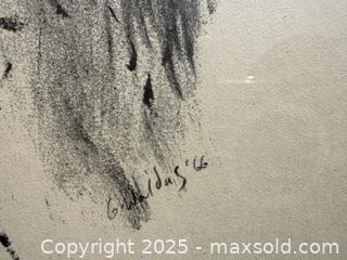 MaxSold Auction: Framed artwork by G Waldas - Woman - Toronto (Ontario, Canada) SHORT NOTICE SELLER MANAGED Reseller Online Auction - Kempsell Crescent