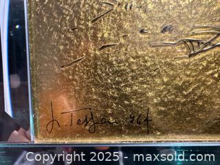 MaxSold Auction: Framed gold-plated painting by Lucio Tessari - Market Scene - Toronto (Ontario, Canada) SHORT NOTICE SELLER MANAGED Reseller Online Auction - Kempsell Crescent