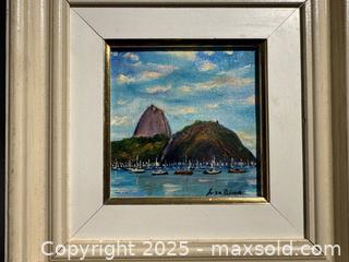 MaxSold Auction: Framed original oil painting by Luzia Pinheiro - Toronto (Ontario, Canada) SHORT NOTICE SELLER MANAGED Reseller Online Auction - Kempsell Crescent