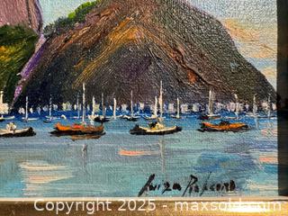 MaxSold Auction: Framed original oil painting by Luzia Pinheiro - Toronto (Ontario, Canada) SHORT NOTICE SELLER MANAGED Reseller Online Auction - Kempsell Crescent