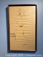 MaxSold Auction: Framed pencil drawing - nude woman - Toronto (Ontario, Canada) SHORT NOTICE SELLER MANAGED Reseller Online Auction - Kempsell Crescent