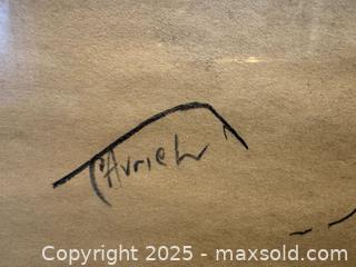 MaxSold Auction: Framed pencil drawing - nude woman - Toronto (Ontario, Canada) SHORT NOTICE SELLER MANAGED Reseller Online Auction - Kempsell Crescent