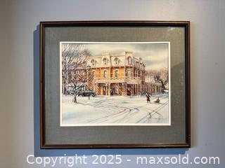 MaxSold Auction: Framed print of the painting The Prince of Wales Hotel by Canadian artist Trisha  - Toronto (Ontario, Canada) SHORT NOTICE SELLER MANAGED Reseller Online Auction - Kempsell Crescent