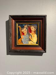 MaxSold Auction: MCM Framed artwork glazed ceramic tile - Musicians - Toronto (Ontario, Canada) SHORT NOTICE SELLER MANAGED Reseller Online Auction - Kempsell Crescent