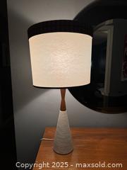 MaxSold Auction: Mid century modern Walnut and ceramic table lamp - Toronto (Ontario, Canada) SHORT NOTICE SELLER MANAGED Reseller Online Auction - Kempsell Crescent