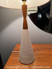 MaxSold Auction: Mid century modern Walnut and ceramic table lamp - Toronto (Ontario, Canada) SHORT NOTICE SELLER MANAGED Reseller Online Auction - Kempsell Crescent