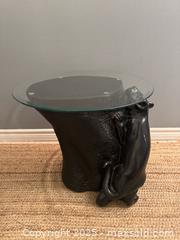 MaxSold Auction: Vintage Black Panther Fibreglass Base with Glass top  - Toronto (Ontario, Canada) SHORT NOTICE SELLER MANAGED Reseller Online Auction - Kempsell Crescent