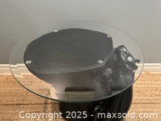 MaxSold Auction: Vintage Black Panther Fibreglass Base with Glass top  - Toronto (Ontario, Canada) SHORT NOTICE SELLER MANAGED Reseller Online Auction - Kempsell Crescent