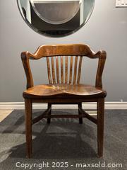 MaxSold Auction: Vintage H Krug Oak Banker’s Chair - Toronto (Ontario, Canada) SHORT NOTICE SELLER MANAGED Reseller Online Auction - Kempsell Crescent