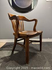 MaxSold Auction: Vintage H Krug Oak Banker’s Chair - Toronto (Ontario, Canada) SHORT NOTICE SELLER MANAGED Reseller Online Auction - Kempsell Crescent