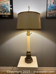 MaxSold Auction: Vintage Tall brass Neoclassical or Corinthian-style column table lamp - 40” H - Toronto (Ontario, Canada) SHORT NOTICE SELLER MANAGED Reseller Online Auction - Kempsell Crescent