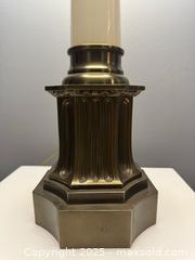 MaxSold Auction: Vintage Tall brass Neoclassical or Corinthian-style column table lamp - 40” H - Toronto (Ontario, Canada) SHORT NOTICE SELLER MANAGED Reseller Online Auction - Kempsell Crescent