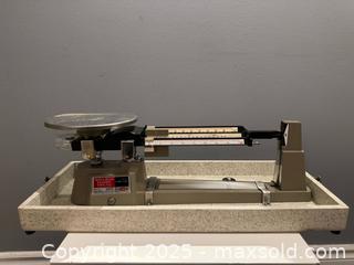 MaxSold Auction: Vintage triple beam balance with carrying case  - Toronto (Ontario, Canada) SHORT NOTICE SELLER MANAGED Reseller Online Auction - Kempsell Crescent