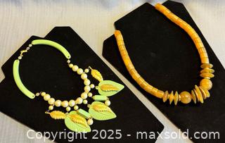 MaxSold Auction: (2) Art Deco 1940’s Chunky Necklaces / Chokers  - Toronto (Ontario, Canada) PARTNER MANAGED Reseller Online Auction -  Queen Street West