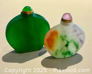 MaxSold Auction: (2) Asian Jade Perfume / Snuff Bottles  - Toronto (Ontario, Canada) PARTNER MANAGED Reseller Online Auction -  Queen Street West