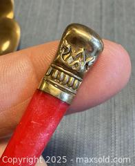 MaxSold Auction: (6) Vintage Brass Thai Red Handle Tea Spoons  - Toronto (Ontario, Canada) PARTNER MANAGED Reseller Online Auction -  Queen Street West