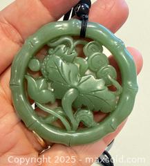 MaxSold Auction: Asian Hand Carved Frog & Lotus Jade Pendant - Toronto (Ontario, Canada) PARTNER MANAGED Reseller Online Auction -  Queen Street West