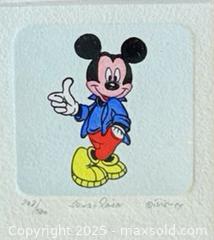 MaxSold Auction: Framed Signed Hand Painted Sowa & Reiser Limited Edition 303/500 Mickey Mouse Etching  - Toronto (Ontario, Canada) PARTNER MANAGED Reseller Online Auction -  Queen Street West