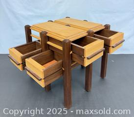 MaxSold Auction: MCM Mixed Wood (Maple & Walnut) Pagoda Style Jewelry Drawer Box - Toronto (Ontario, Canada) PARTNER MANAGED Reseller Online Auction -  Queen Street West