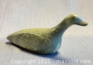 MaxSold Auction: MCM Signed Hand Carved Soapstone Loon Sculpture / Canadian Inuit Art - Toronto (Ontario, Canada) PARTNER MANAGED Reseller Online Auction -  Queen Street West