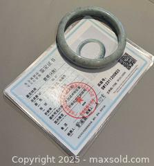 MaxSold Auction: Natural Asian D Shaped JADE Bangle with Certification  - Toronto (Ontario, Canada) PARTNER MANAGED Reseller Online Auction -  Queen Street West