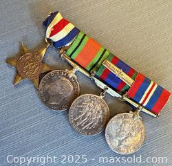 MaxSold Auction: RARE  (4) War & Defense World War II Campaign Medals - Toronto (Ontario, Canada) PARTNER MANAGED Reseller Online Auction -  Queen Street West