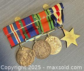 MaxSold Auction: RARE  (4) War & Defense World War II Campaign Medals - Toronto (Ontario, Canada) PARTNER MANAGED Reseller Online Auction -  Queen Street West